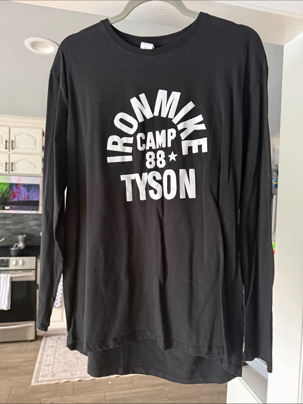 Champion Black Long-Sleeve 'Iron Mike Tyson' Graphic Tee